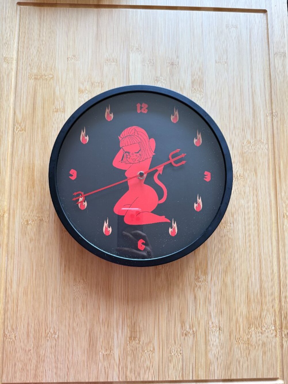 Valfre Devilish Pinup Girl Wall Clock — Perfect Conditionv RARE - Picture 3 of 6